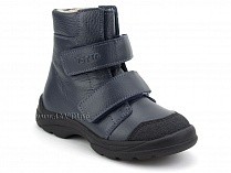 3381-712 Тотто (Totto), ботинки детские утепленные ортопедические профилактические, байка, кожа, синий. в Магадане