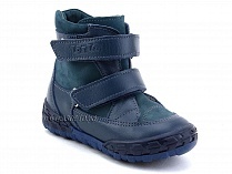 127-3,13 Тотто (Totto), ботинки демисезонные утепленные, байка, синий, кожа в Магадане
