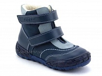 133-3,13,09 Тотто (Totto), ботинки детские ортопедические профилактические, байка, кожа, нубук, темно-синий. в Магадане