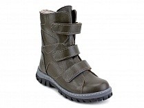 207з (31-40) Аквелла (Akwella), ботинки зимние ортопедические с высоким берцем, натуральная шерсть, кожа, тёмно-зелёный в Магадане