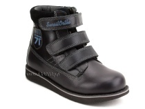 23-253 Сурсил (Sursil-Ortho), ботинки детские ортопедические с высоким берцем, кожа, нубук, черный в Магадане