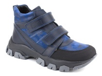 6-612145-2403 (26-30) Пиксель (Pixel), ботинки зимние детские профилактические, кожа, натуральный мех, синий в Магадане
