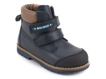 505-MSС (23-25)  Минишуз (Minishoes), ботинки ортопедические профилактические, демисезонные неутепленные, кожа, темно-синий в Магадане