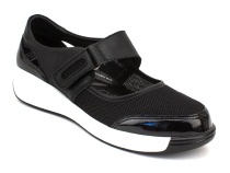 K231-R-GD-07-A (36-41) Кумфо (Kumfo) туфли для взрослых, текстиль, кожа, черный в Магадане