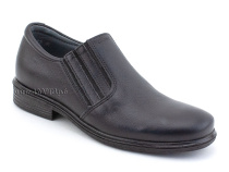 51213  ШагоВита (Shagovita), туфли школьные профилактические  для мальчиков, кожа, черный в Магадане