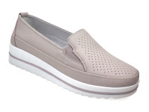 K231-R-LX-12-BE (36-41) Кумфо (Kumfo) туфли для взрослых,  кожа, молочный в Магадане