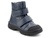 338-712 Тотто (Totto), ботинки детские утепленные ортопедические профилактические, кожа, синий в Магадане