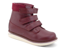 23-244 Сурсил (Sursil-Ortho), ботинки детские утепленные с высоким берцем, кожа, бордовый в Магадане