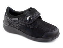 200232  Сурсил-Орто (Sursil-Ortho), туфли для взрослых, черные, нубук, стрейч, кожа, полнота 7 в Магадане