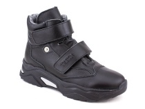 3541-131 Тотто (Totto), ботинки детские утепленные ортопедические профилактические, кожа, байка, чёрный в Магадане
