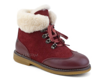 А44-071-3 Сурсил (Sursil-Ortho), ботинки детские ортопедические профилактичские, зимние, натуральный мех, замша, кожа, бордовый в Магадане