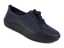 010ПБ-Ж-К0 С (21) Алми (Almi), туфли для взрослых, перфорированная кожа, темно-синий в Магадане