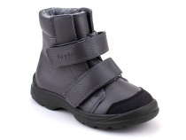 338-721 Тотто (Totto), ботинки детские утепленные ортопедические профилактические, кожа, серый. в Магадане