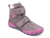 3542-607,0139 Тотто (Totto), ботинки детские утепленные  профилактические, кожа, шерсть, лиловый, малиновый 