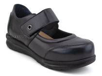 S827-1 Доктор Спектор (Doktor Spektor), туфли ортопедические для взрослых, кожа,стрейч, черный, полнота 12 в Магадане
