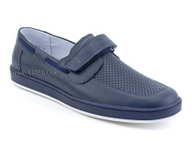 30025-712 Тотто (Totto), туфли школьные ортопедические профилактические, кожа, синий в Магадане