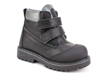 750-49 (26-30) Миниколор (Minicolor), ботинки детские демисезонные ортопедические профилактические, кожа, байка, черный в Магадане
