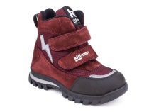 5008-25 (26-30) Кидмен (Kidmen), ботинки ортопедические профилактические, демисезонные утепленные, мембрана, нубук, байка, бордовый в Магадане
