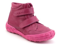 201-267 Тотто (Totto), ботинки демисезонние детские профилактические на байке, кожа, фуксия. в Магадане