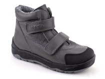 2458-721 Тотто (Totto), ботинки детские утепленные ортопедические профилактические, кожа, серый. в Магадане