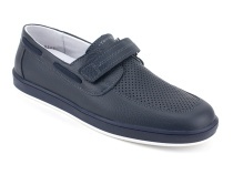 30025(2)-712 Тотто (Totto), туфли школьные ортопедические профилактические, перфорированная кожа, синий в Магадане